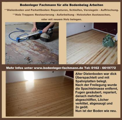 Dielenboden abschleifen Aufarbeiten Sanieren Reparieren Versiegeln